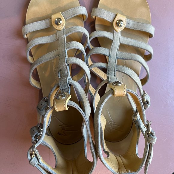 GIUSEPPE ZANOTTI Suede Gladiator Sandal MADE IN ITALY - Picture 4 of 9